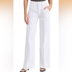 PAIGE Pearl White Sasha Wide Leg Jeans Size 32